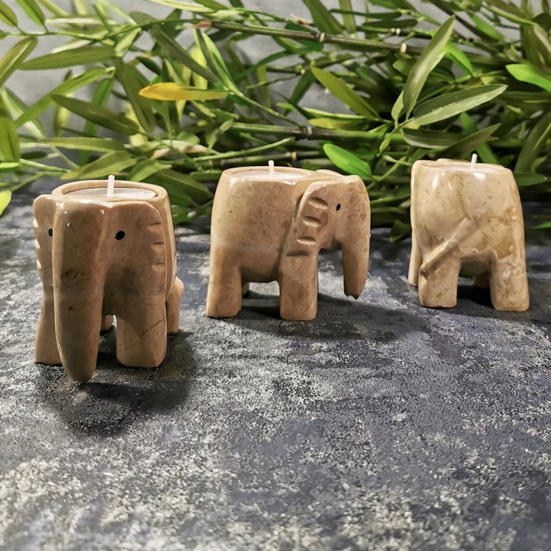 3" Elephant tea-light Holder (assorted colours)