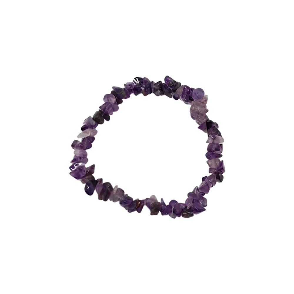 Amethyst Gemstone Chip Bracelet