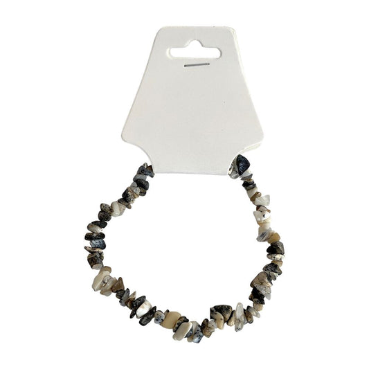 Dendritic Opal Gemstone Chip Bracelet