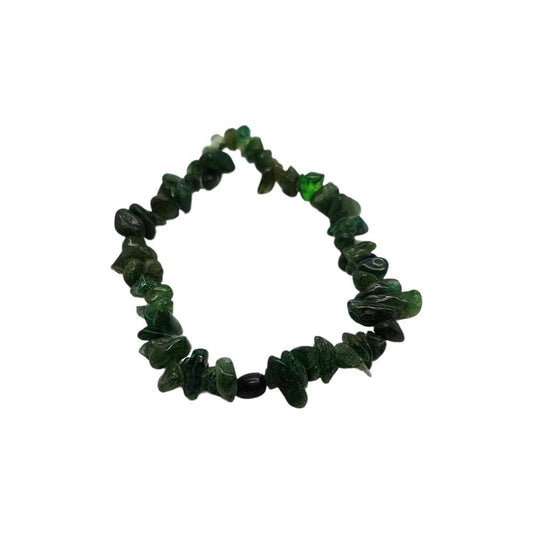 Green Jade Gemstone Chip Bracelet