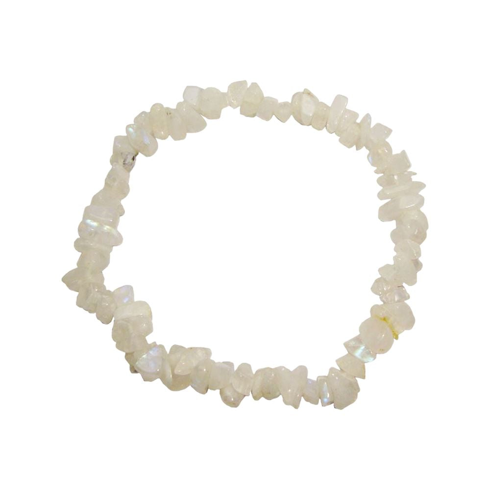 Rainbow Moonstone Gemstone Chip Bracelet