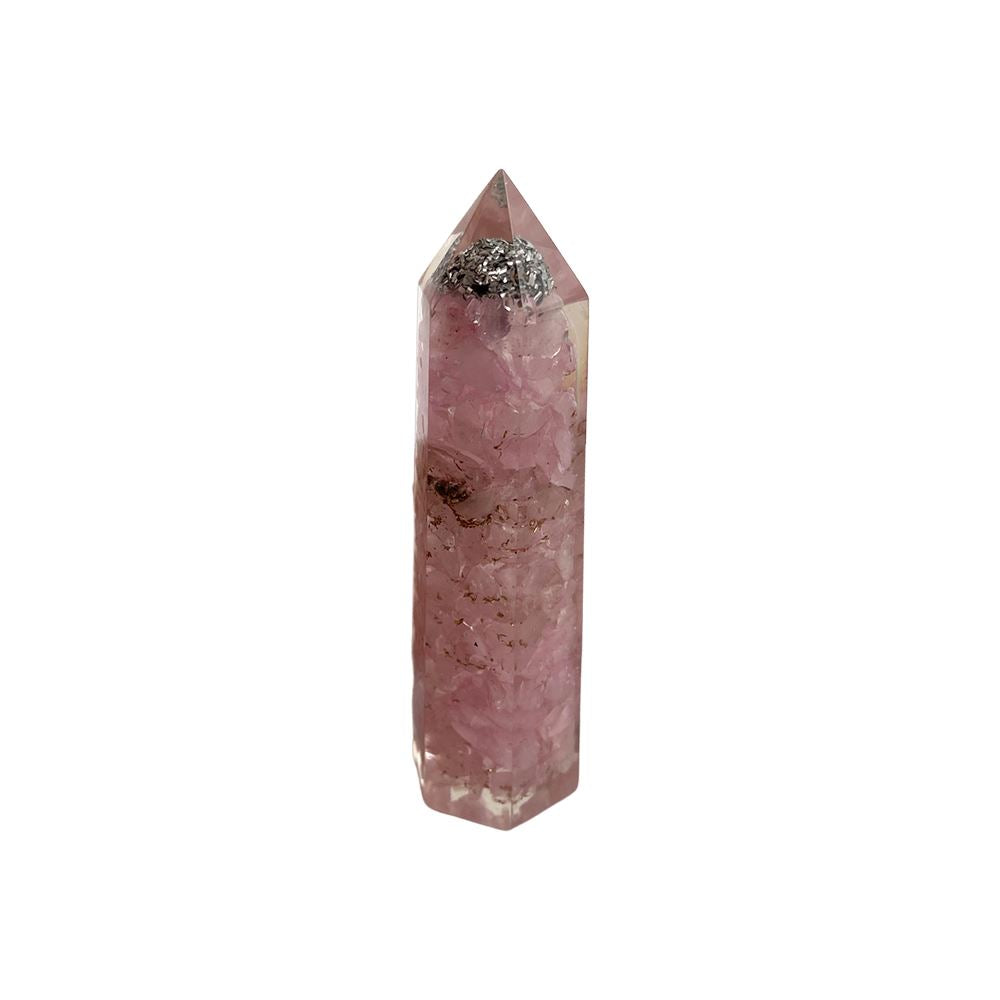Rose Quartz Orgonite Obelisk Tower 8cm