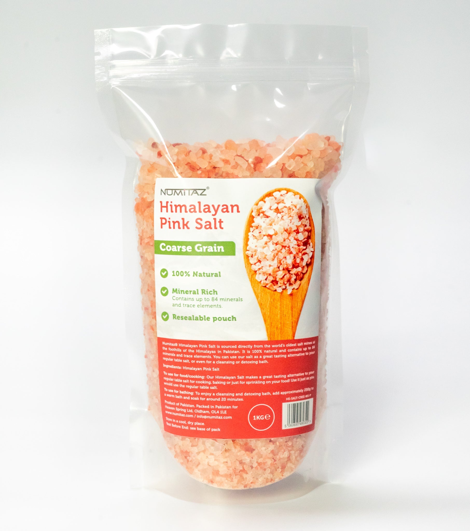 Numitaz Himalayan pink salt coarse 1kg