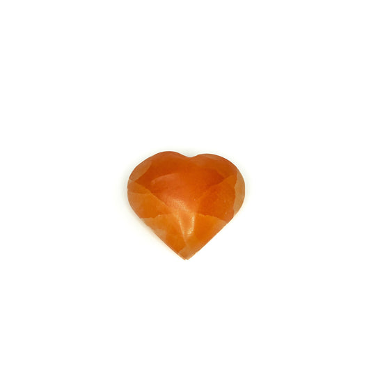 Selenite orange heart 5-6 cm
