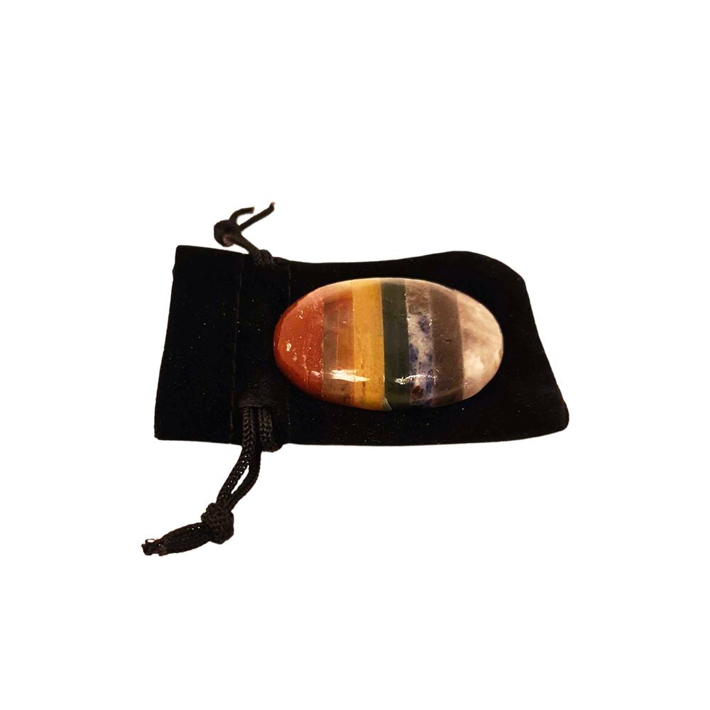 7 Chakra Bonded Crystal Worry Thumb