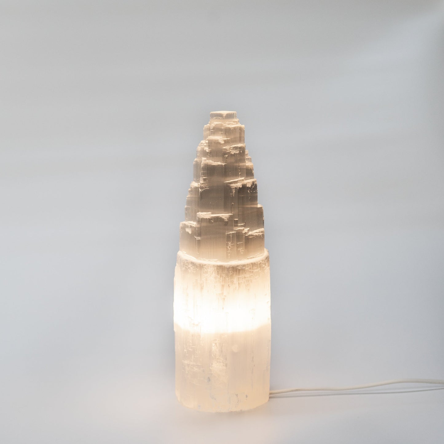 Selenite tower lamp (30cm)