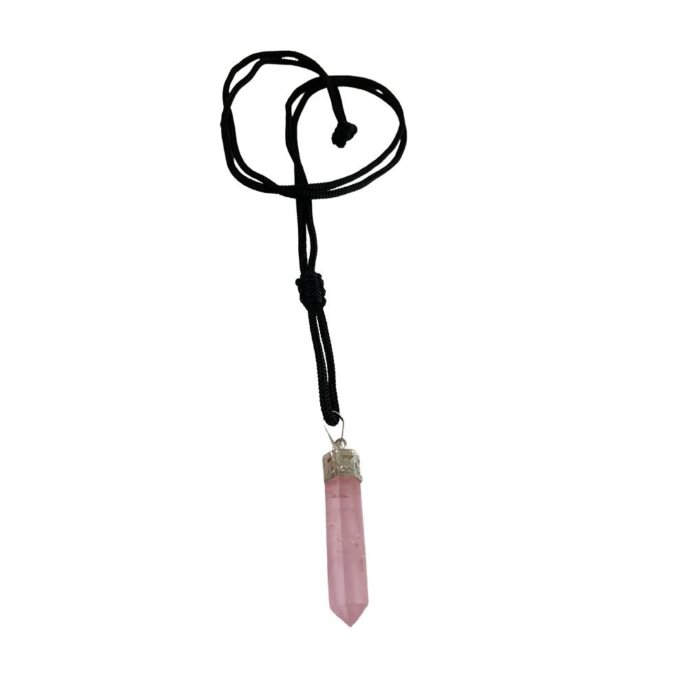 Rose Quartz Pencil Pendant 25-30mm