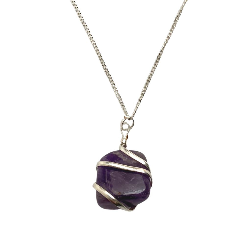 Amethyst Wire Wrap Pendant 2-3cm