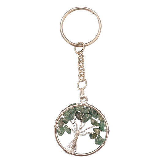 Green Aventurine Tree of Life Keychain 3cm