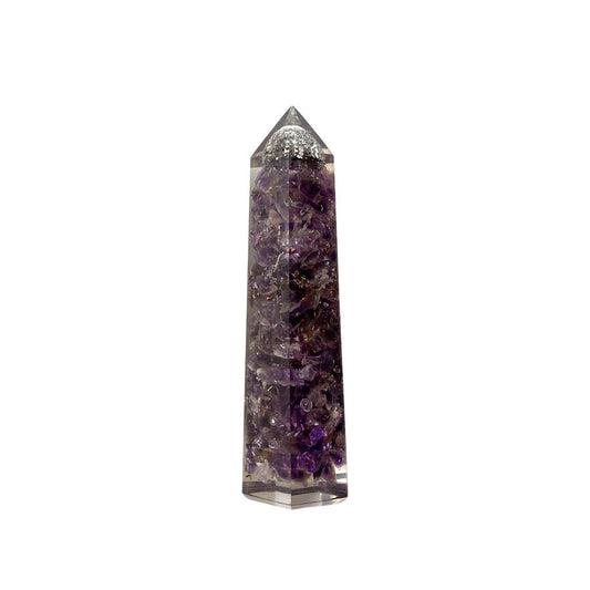Amethyst Orgonite Obelisk Tower 8cm
