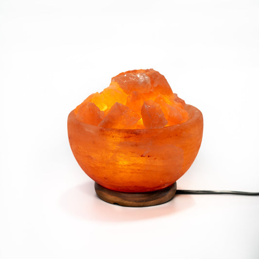 Bowl salt lamp (pink)