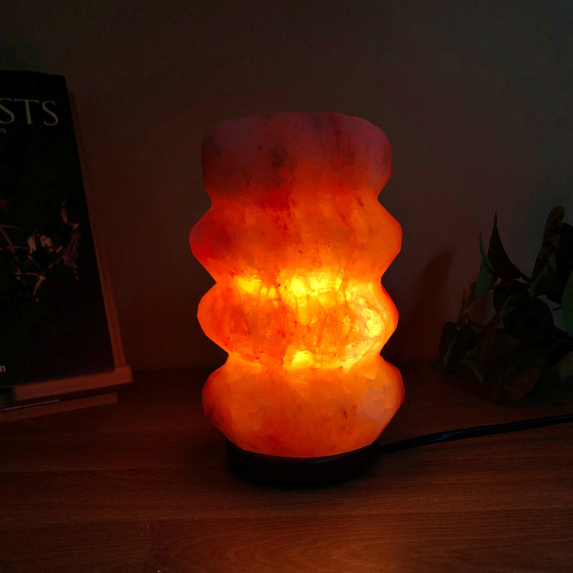 Pebble tower 2 salt lamp (pink)