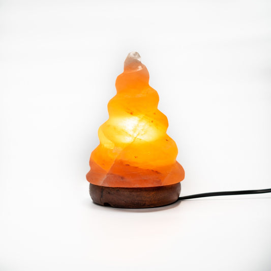 Spiral salt lamp (pink)